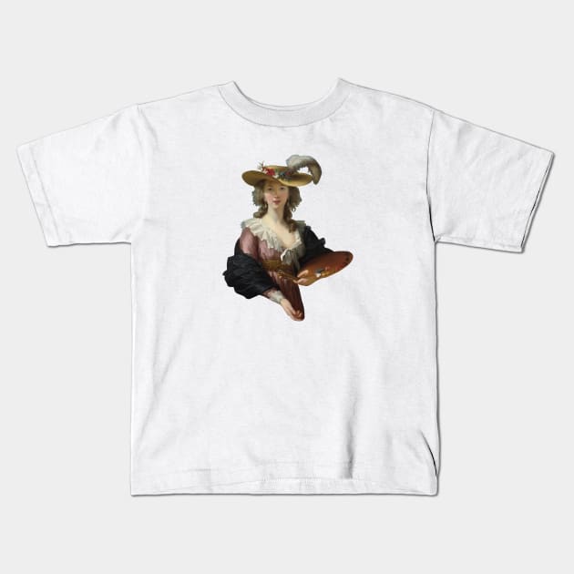 Self Portrait in a Straw Hat Kids T-Shirt by chmdance